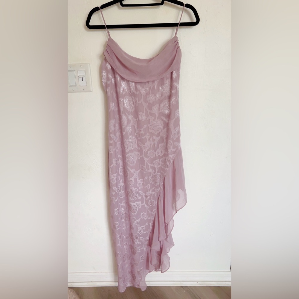 URBAN OUTFITTERS ASYMMETRICAL COWL NECK MIDI DRESS - Picture 7 of 13